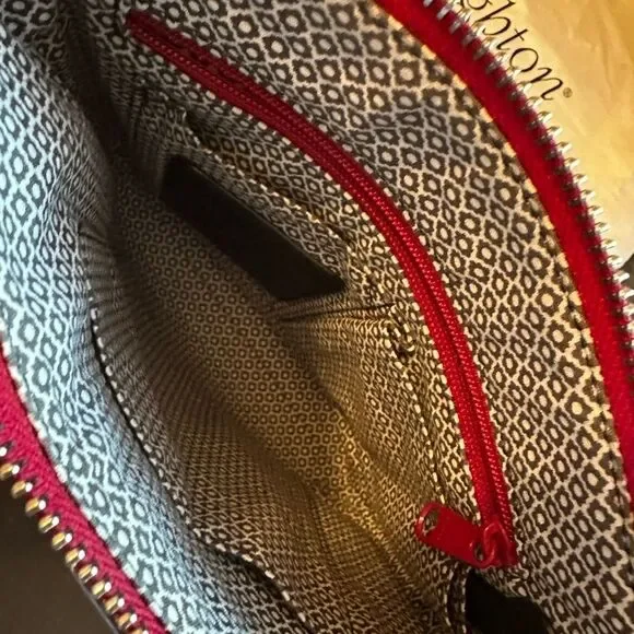 Brighton Red Crossbody Bag with Silver Accents - Picture 4 of 6